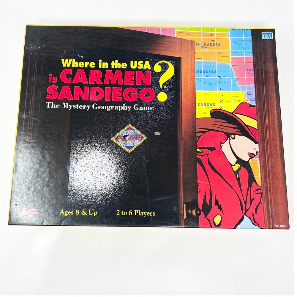 Where in the USA is Carmen Sandiego? Board Game 1993 University Games Complete